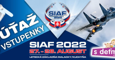 Súťaž o vstupenky na Medzinárodné letecké dni SIAF 2022